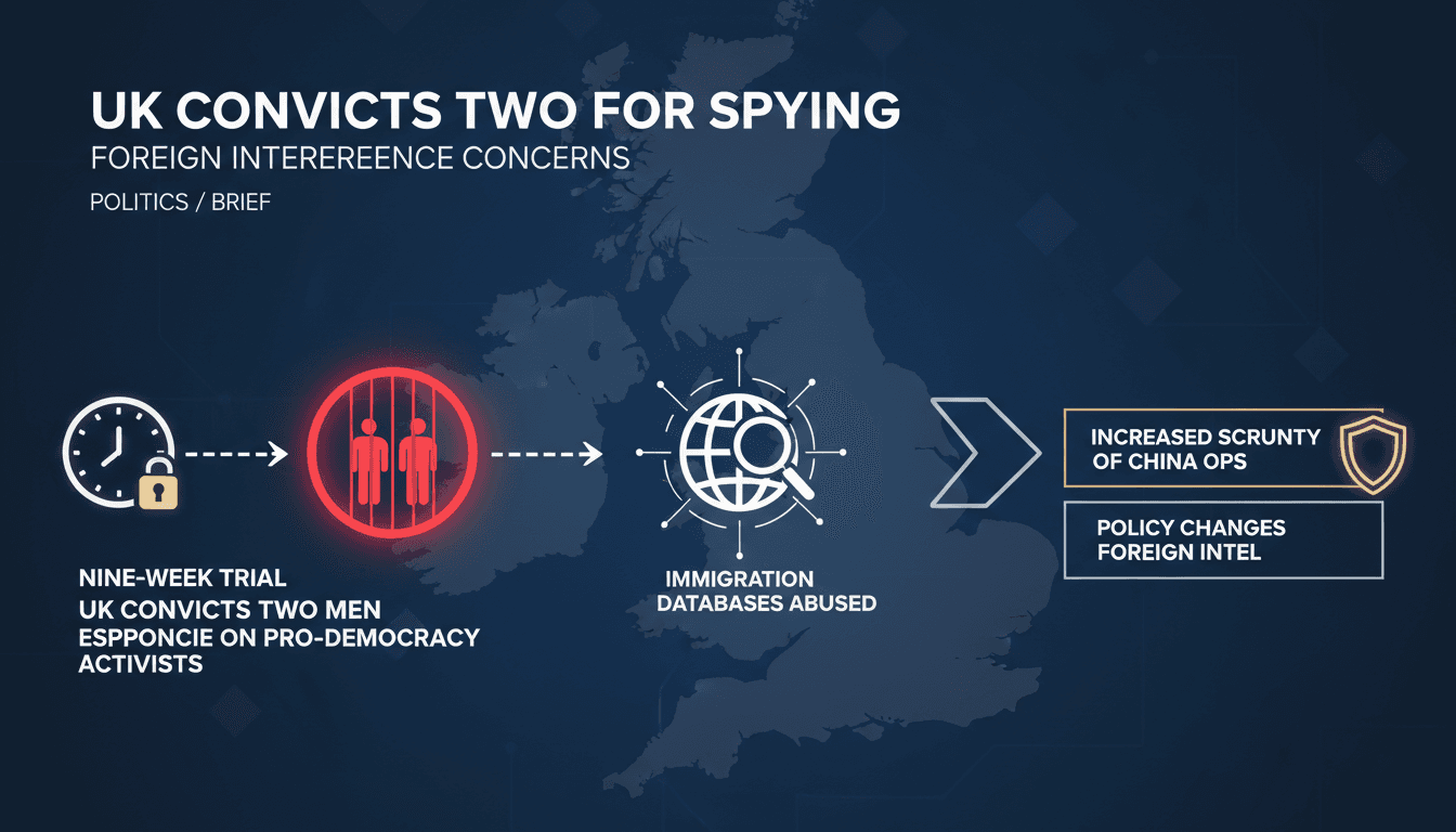 UK Convicts Two Men for Spying on Pro-Democracy Activists Linked to China