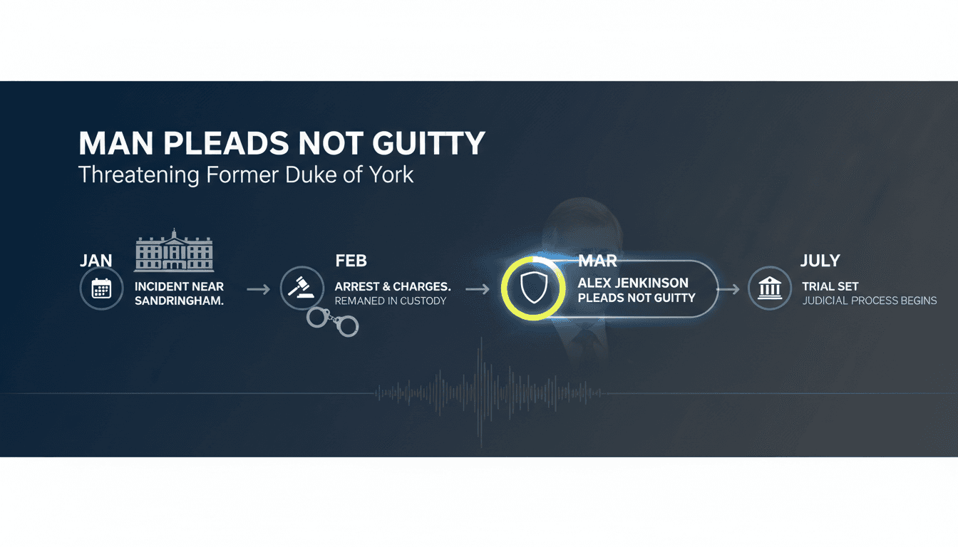 Man Pleads Not Guilty to Threatening Former Duke of York