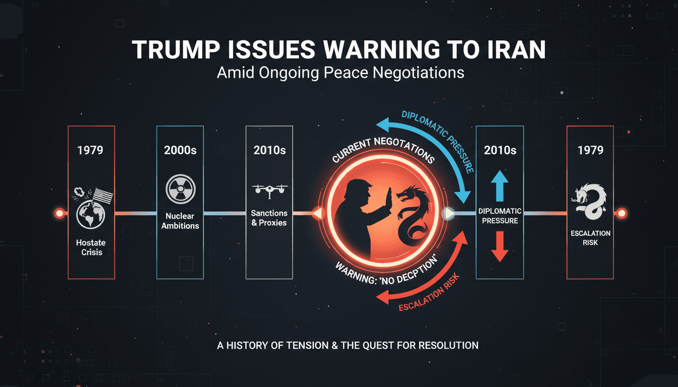 President Trump addressing Iran's actions during peace negotiations.