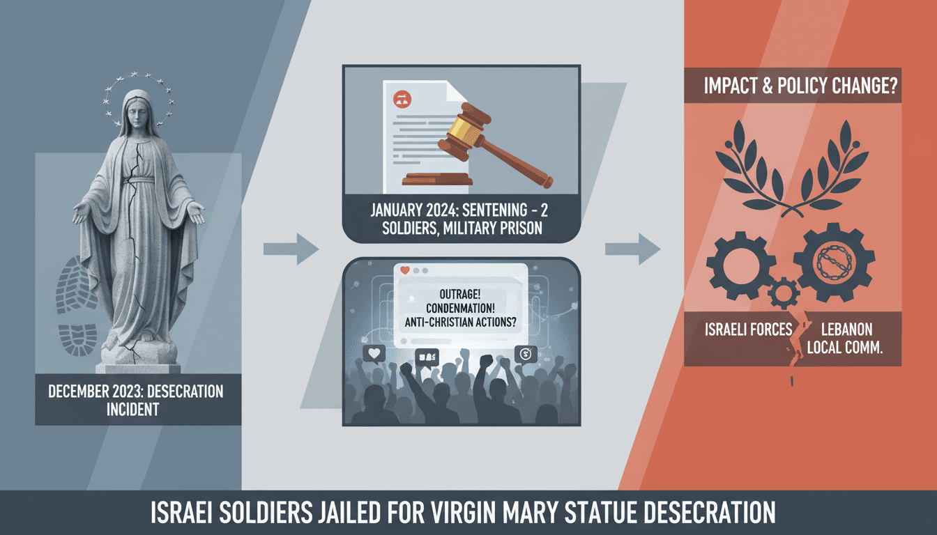 Israeli soldiers sentenced for desecrating Virgin Mary statue in Lebanon