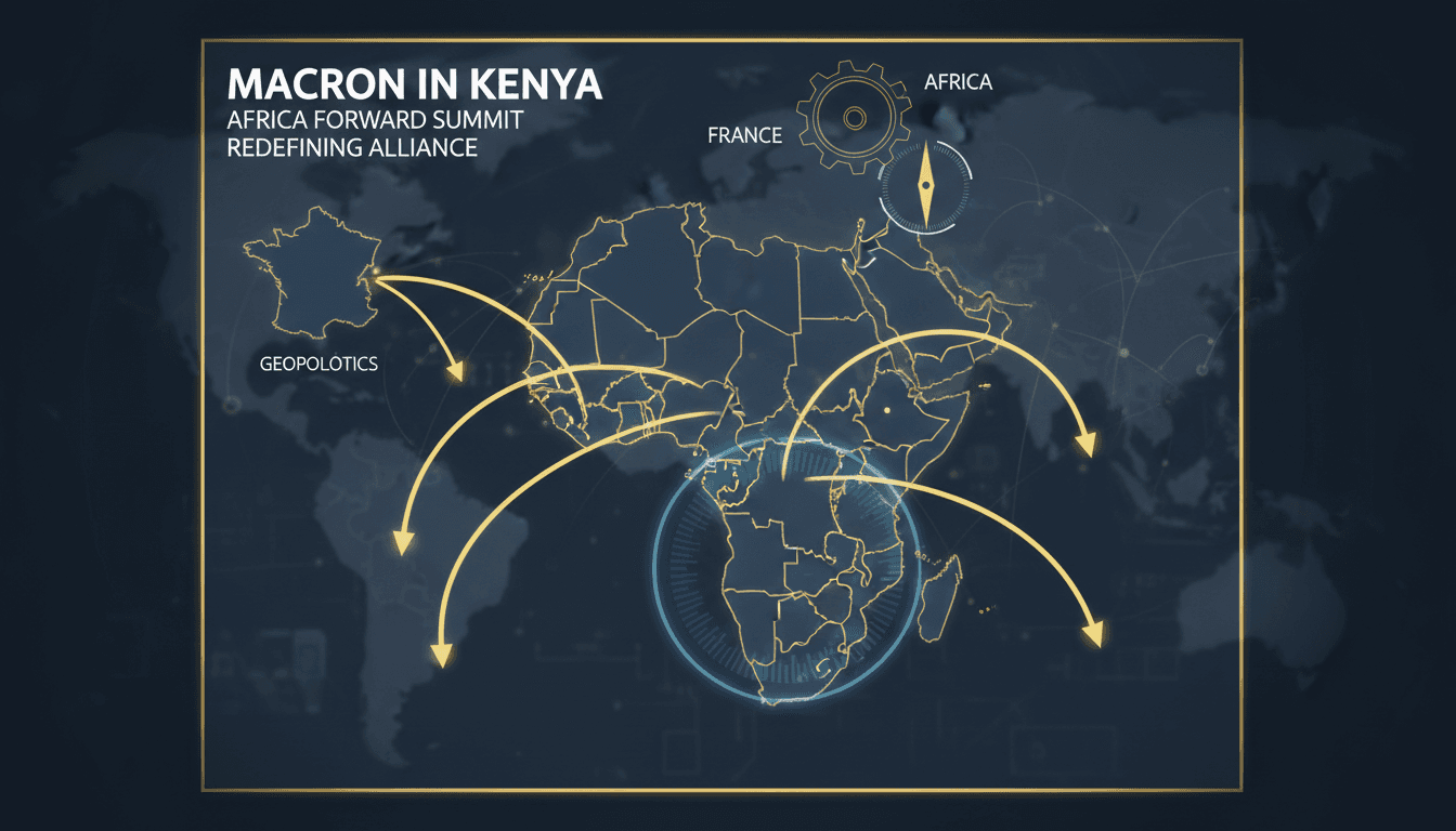 French President Macron at the Africa Forward Summit in Kenya