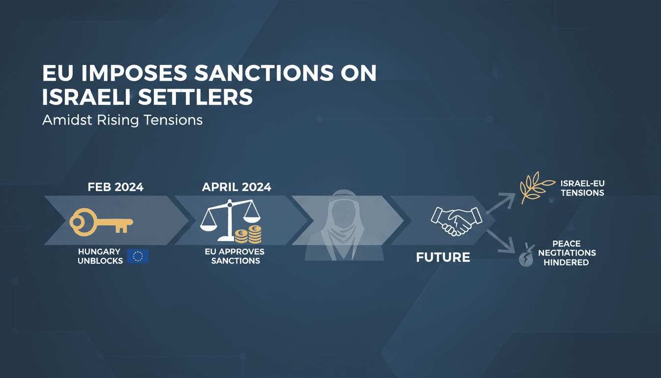 EU sanctions announcement regarding Israeli settlers in the West Bank