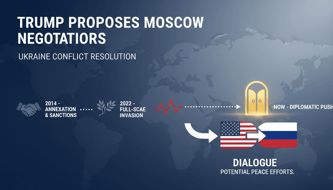 Trump Proposes Sending Negotiators to Moscow for Ukraine Conflict Resolution