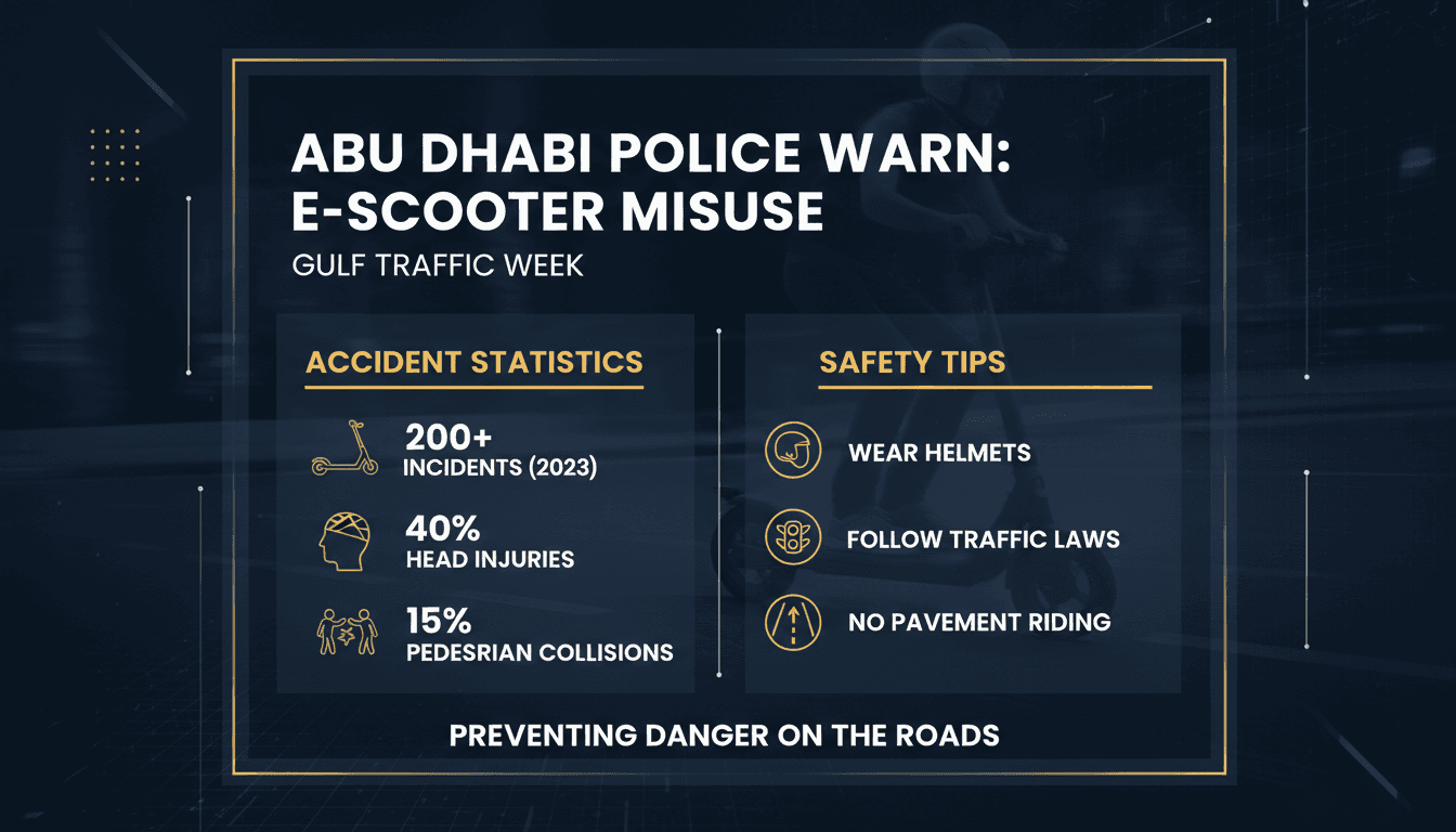 Abu Dhabi Police Warn of E-Scooter Misuse During Gulf Traffic Week