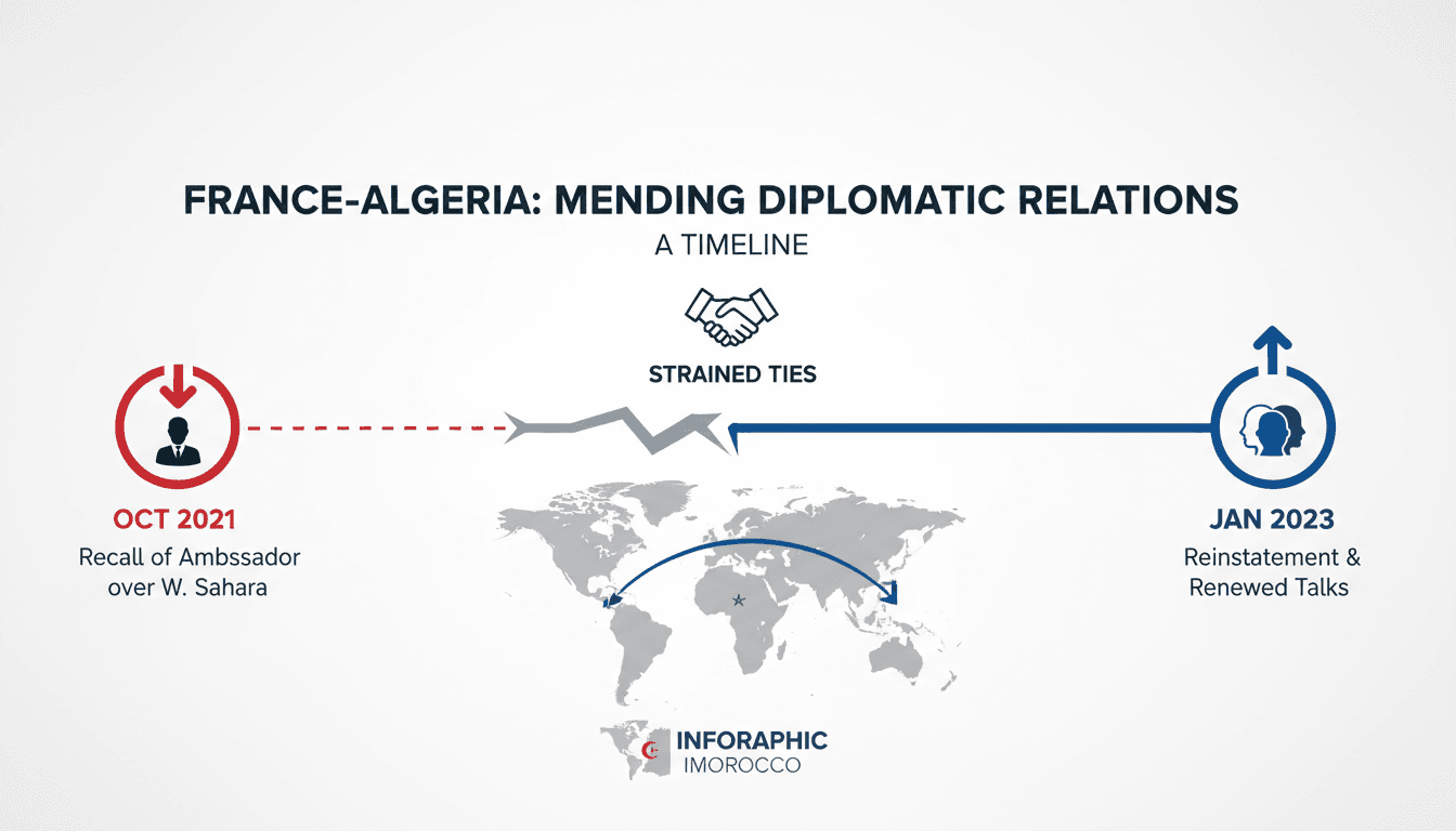 France Reinstates Ambassador to Algeria to Mend Diplomatic Relations