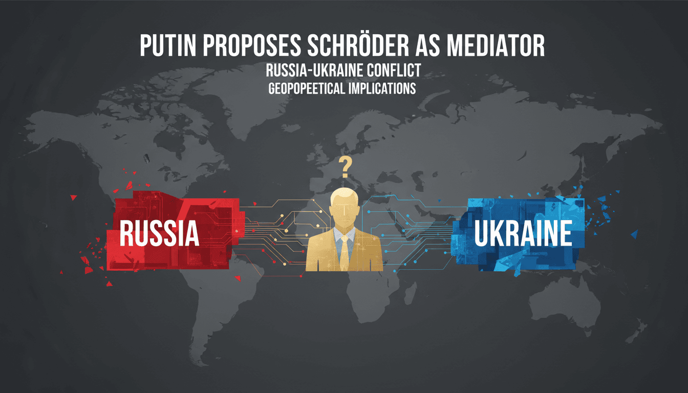 Putin and Schröder discussing mediation in the Russia-Ukraine conflict