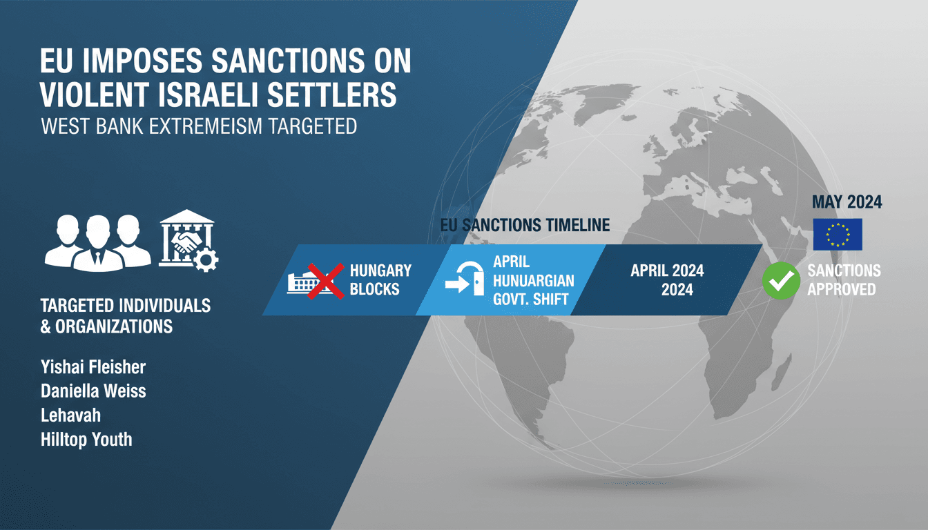 EU imposes sanctions on violent Israeli settlers in the West Bank