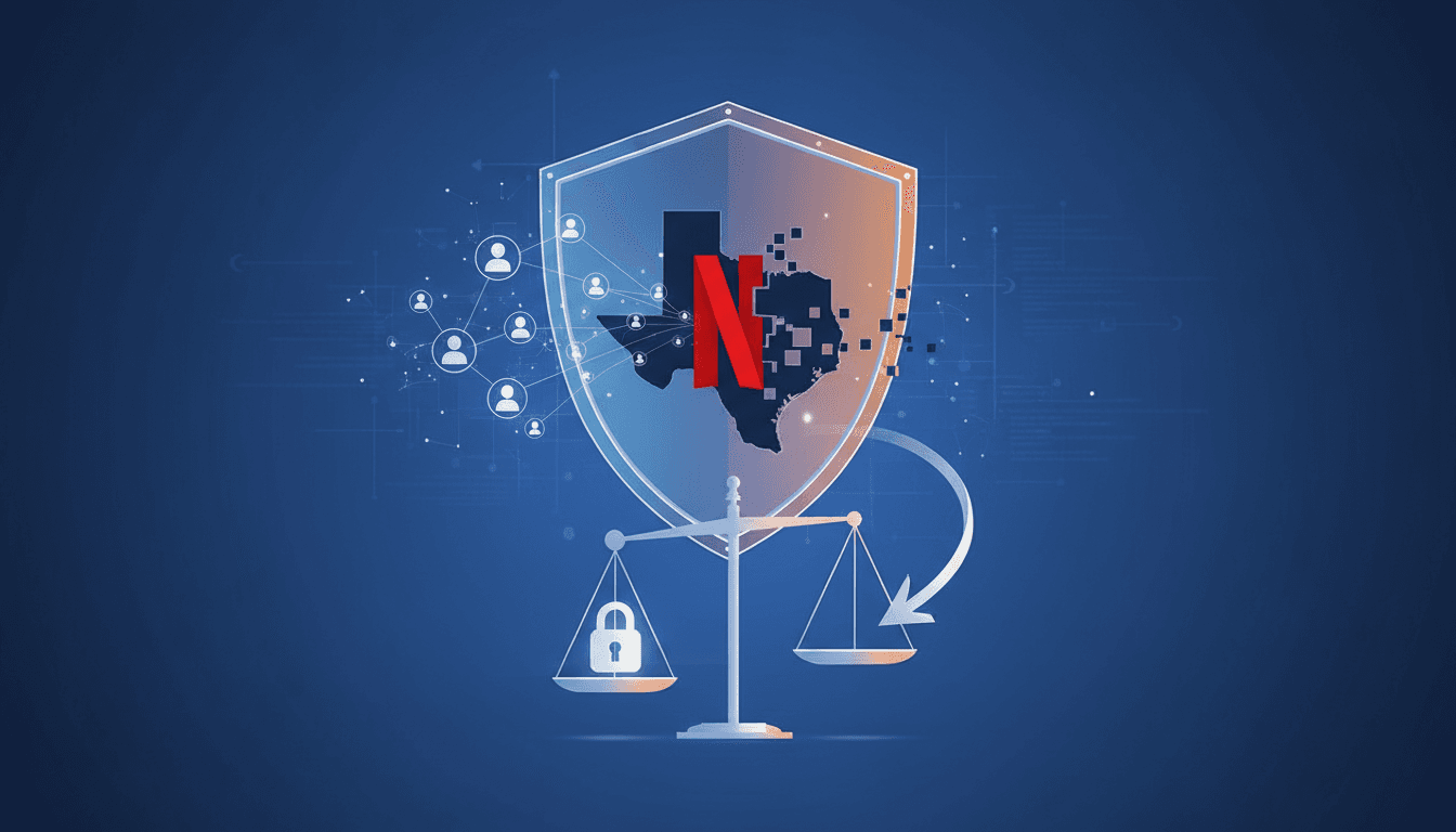 Texas Attorney General Ken Paxton announces lawsuit against Netflix for data privacy violations.