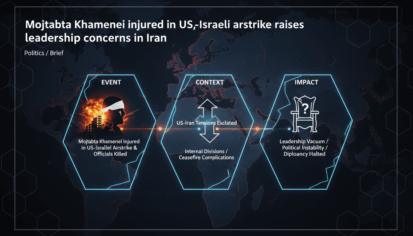 Mojtaba Khamenei injured in US-Israeli airstrike raises leadership concerns in Iran