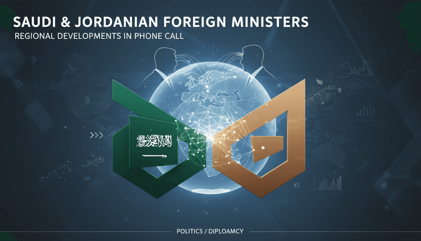 Saudi and Jordanian foreign ministers discussing regional developments.