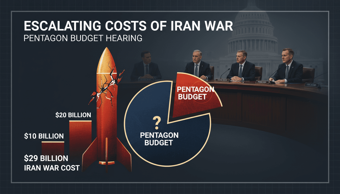 Pentagon budget hearing discussing the financial implications of the Iran war.