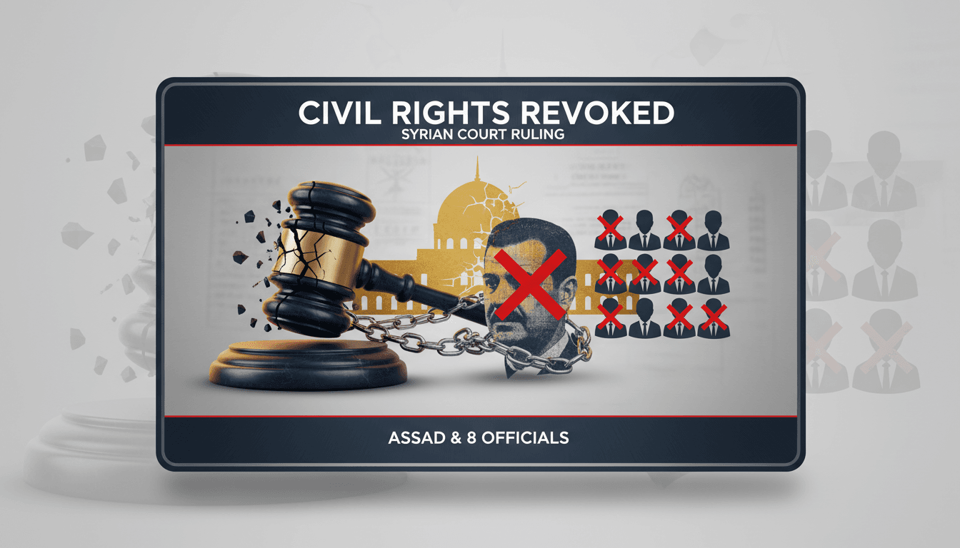 Syrian court revokes civil rights of Bashar al-Assad and former regime officials