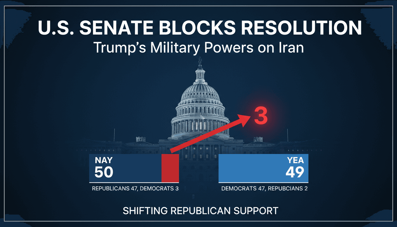 U.S. Senate chamber during the vote on military powers resolution