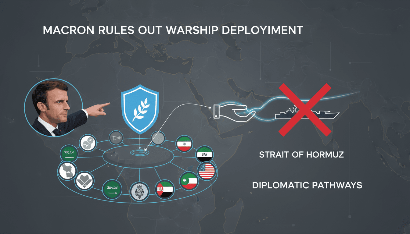 Macron Rules Out Warship Deployment in Strait of Hormuz