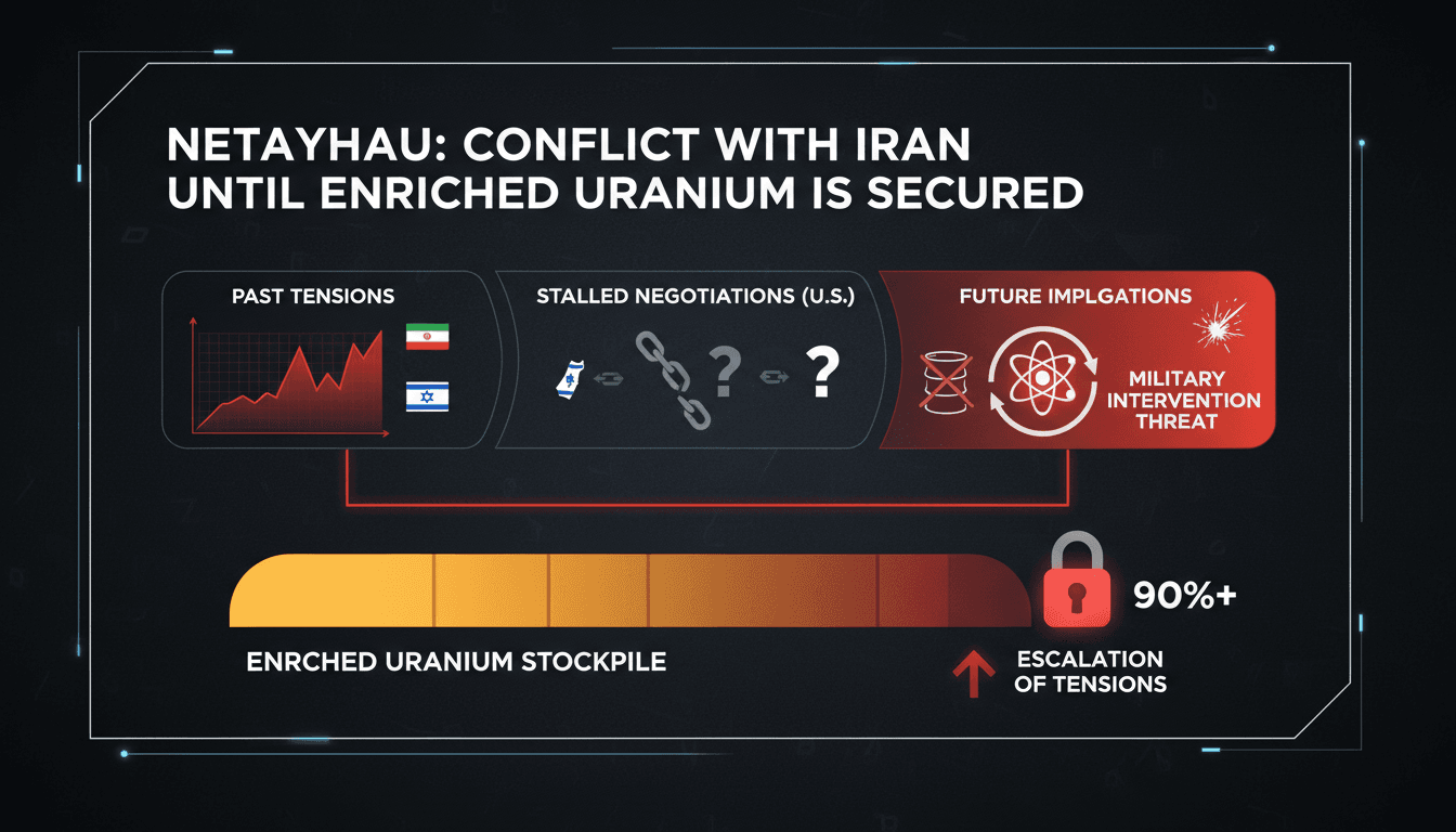 Netanyahu Declares Ongoing Conflict with Iran Until Enriched Uranium is Secured