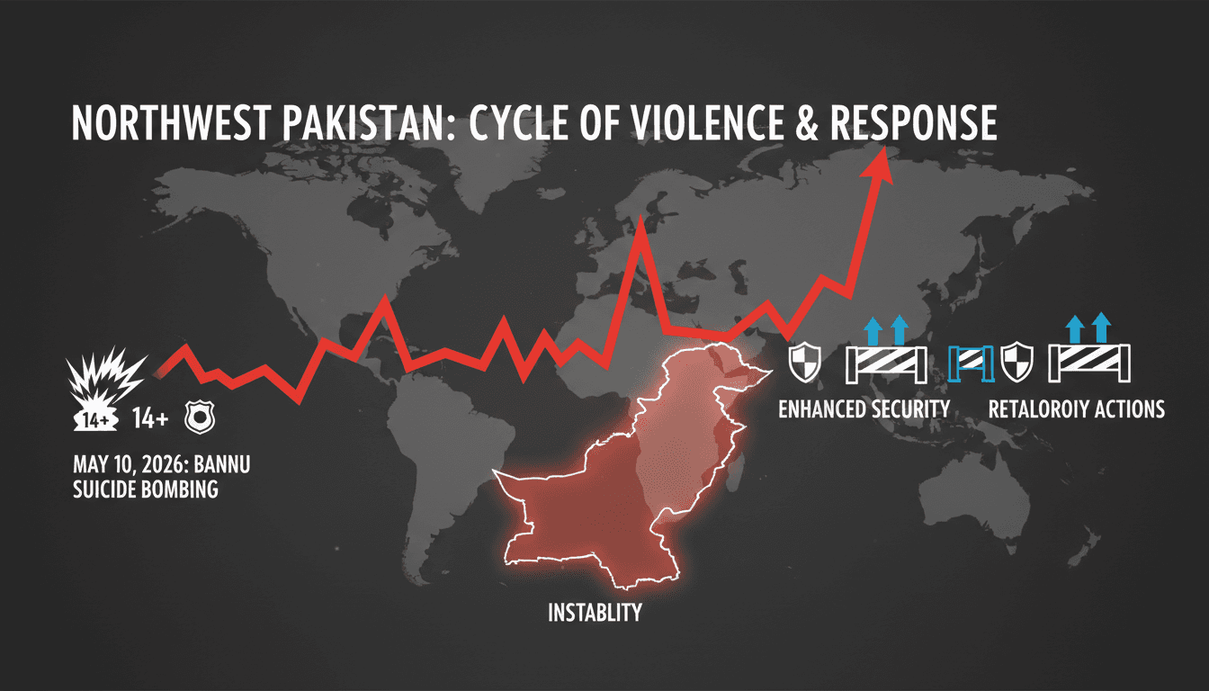 Suicide bombing at police checkpoint in Bannu kills at least 14 officers