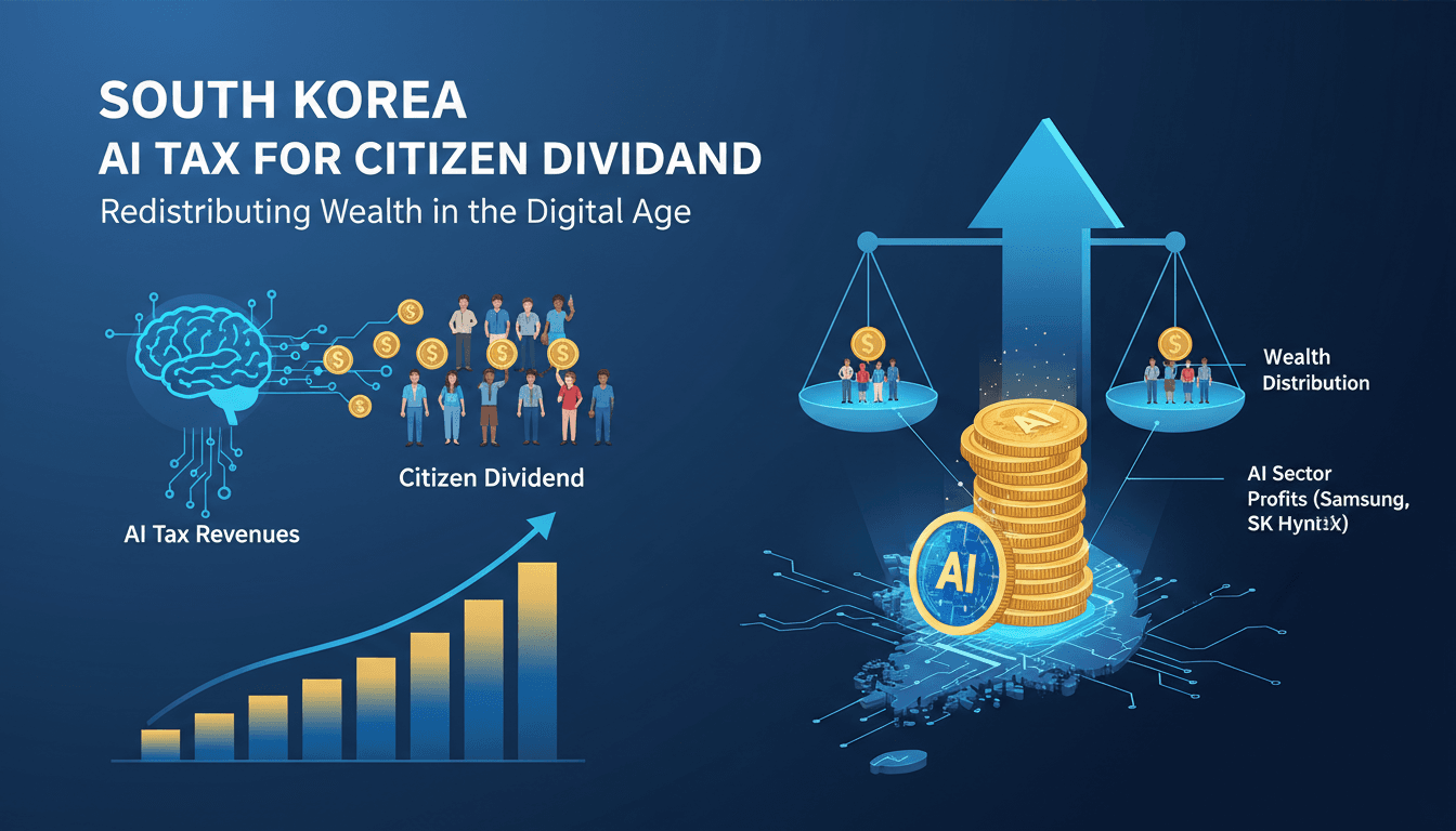 South Korean policymaker discussing AI tax and citizen dividend proposal