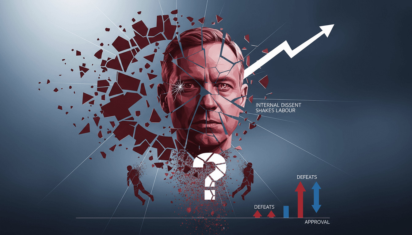 A visual representation of the Labour Party's internal crisis following ministerial resignations.