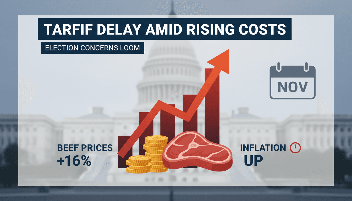 A graphic showing rising beef prices and inflation trends.
