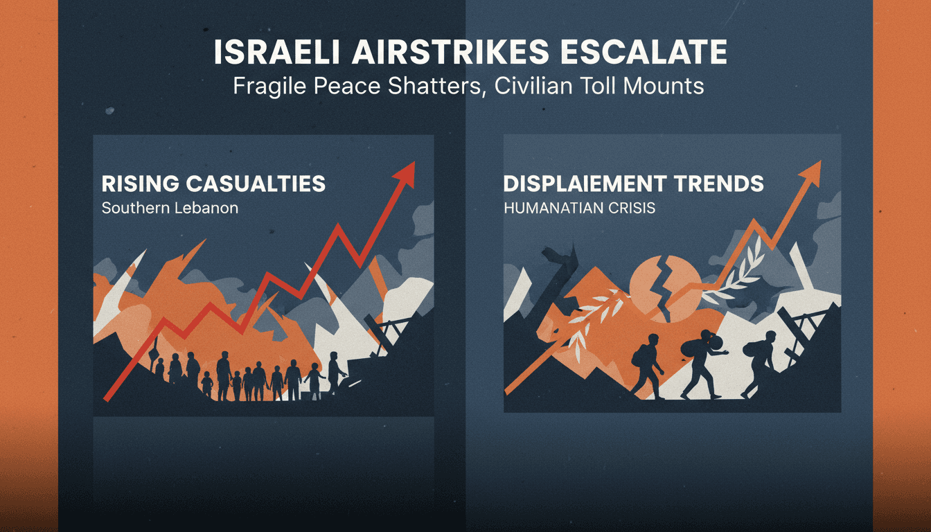 Israeli airstrikes in southern Lebanon causing civilian casualties