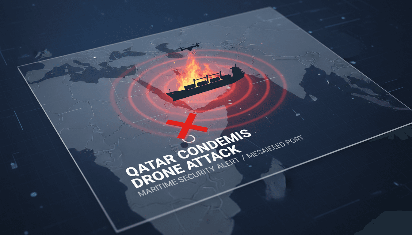 Qatar condemns drone attack on commercial vessel in territorial waters