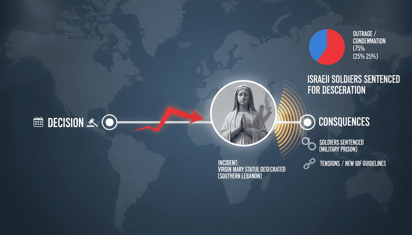 Israeli soldiers sentenced for desecrating Virgin Mary statue in Lebanon