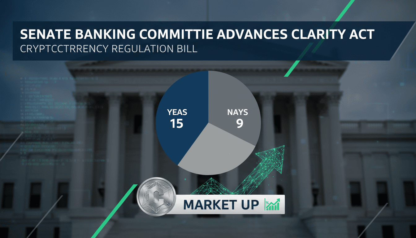 Senate Banking Committee voting on the Clarity Act for cryptocurrency regulation