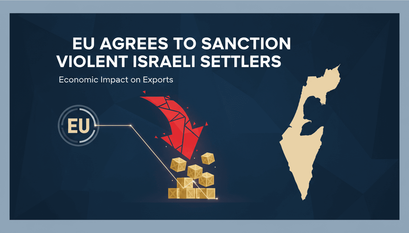 EU Agrees to Sanction Violent Israeli Settlers in West Bank