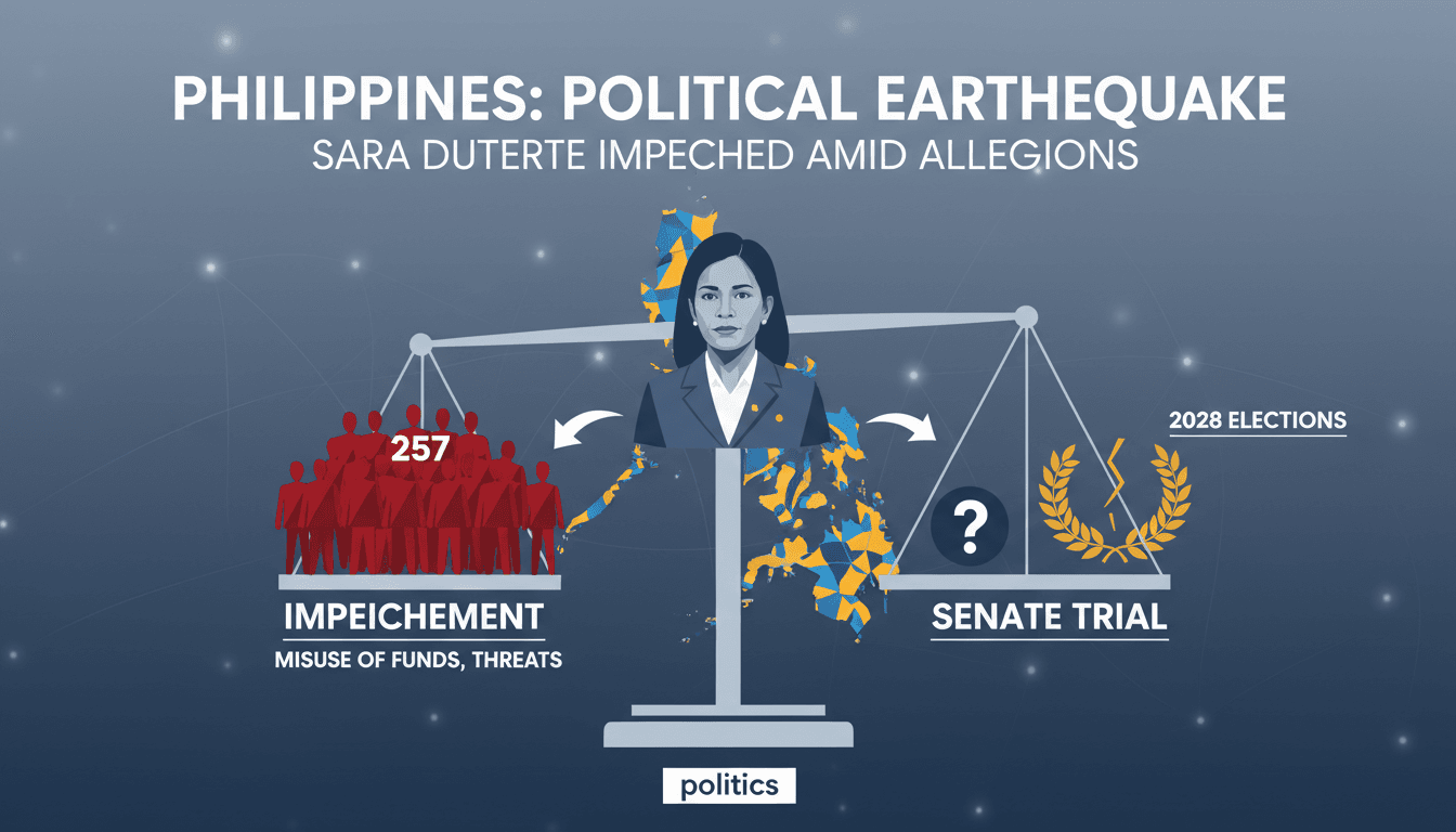 Philippine Vice President Sara Duterte Impeached Again Amid Allegations of Misconduct