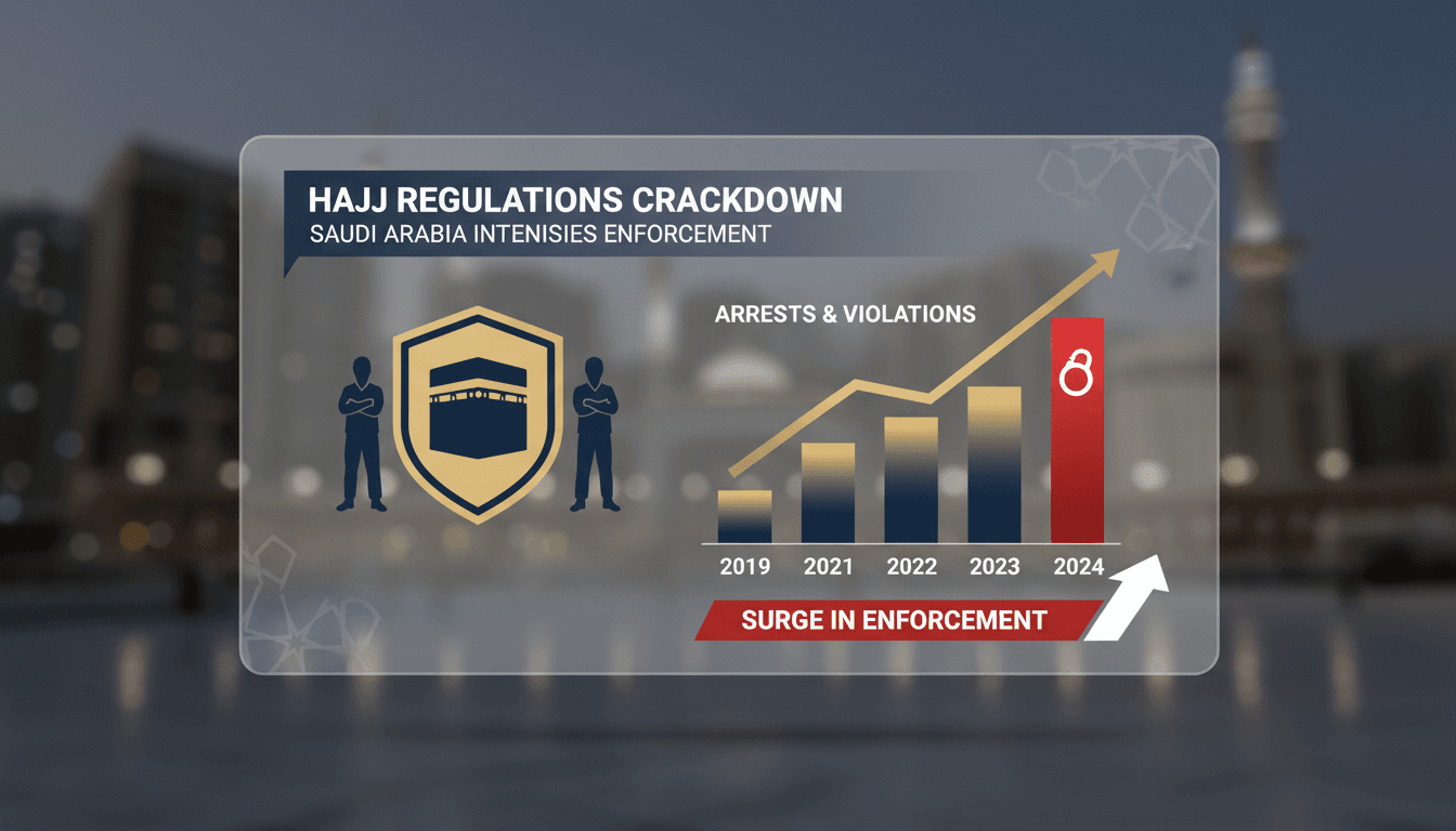 Saudi authorities enforcing Hajj regulations with arrests