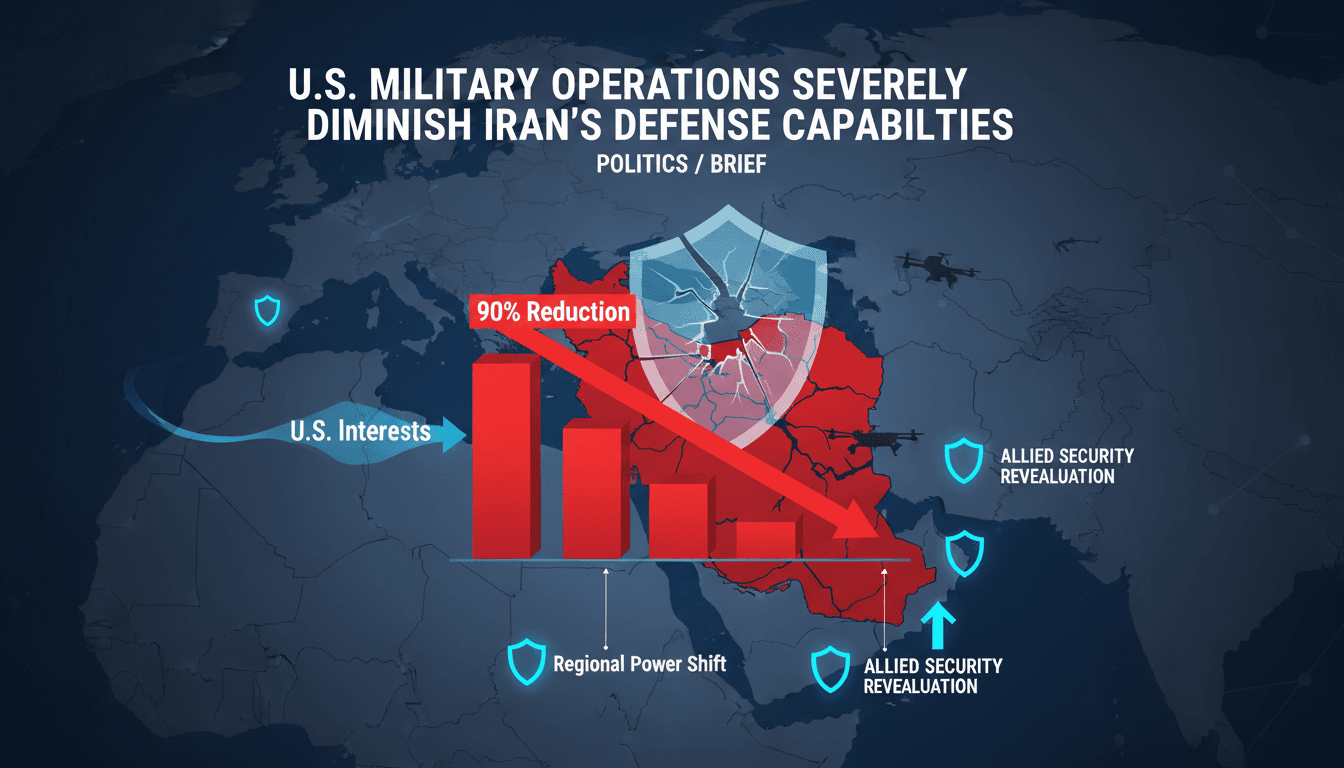 U.S. military operations impacting Iran's defense capabilities