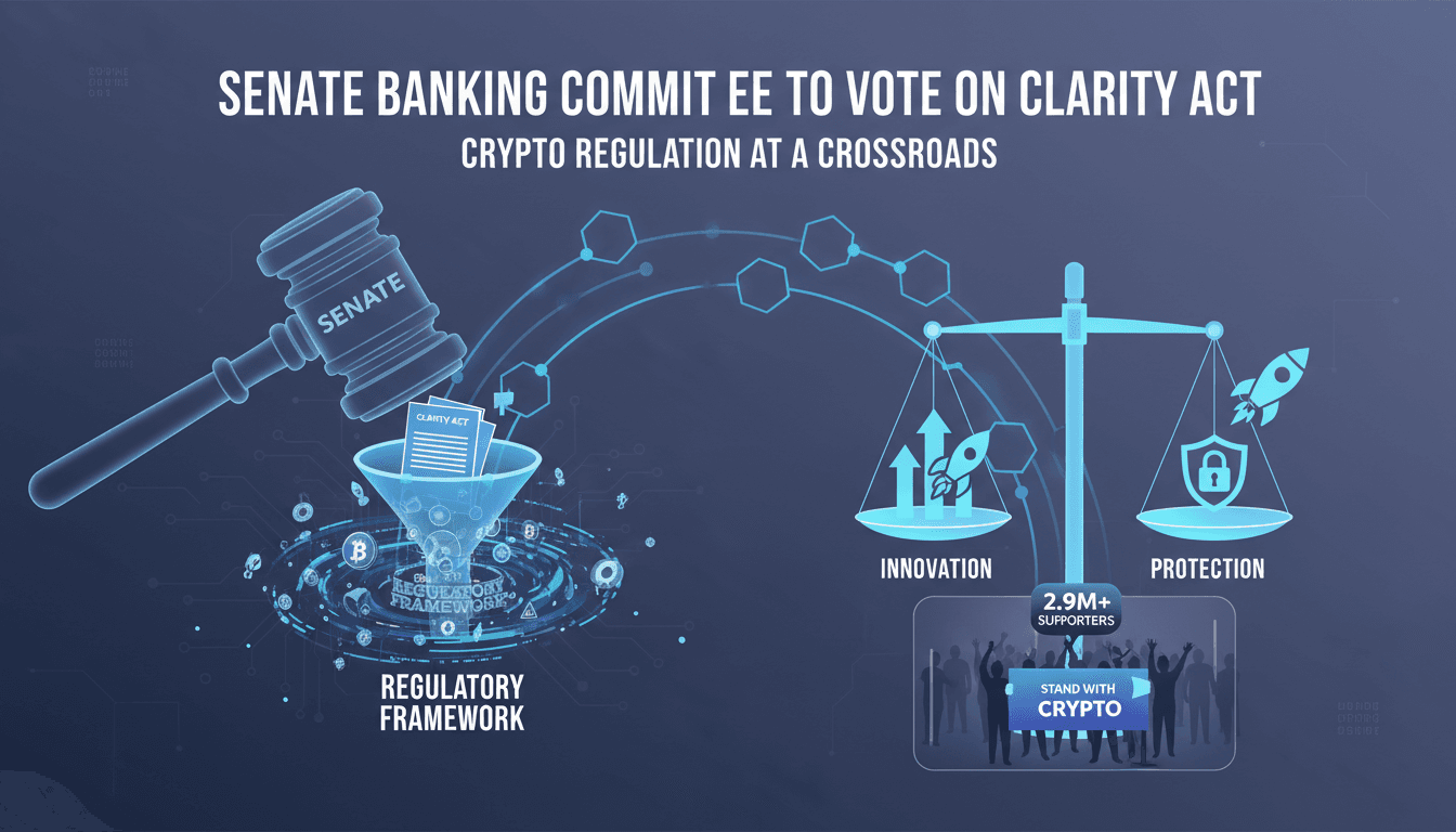 Senate Banking Committee to Vote on CLARITY Act for Cryptocurrency Regulation