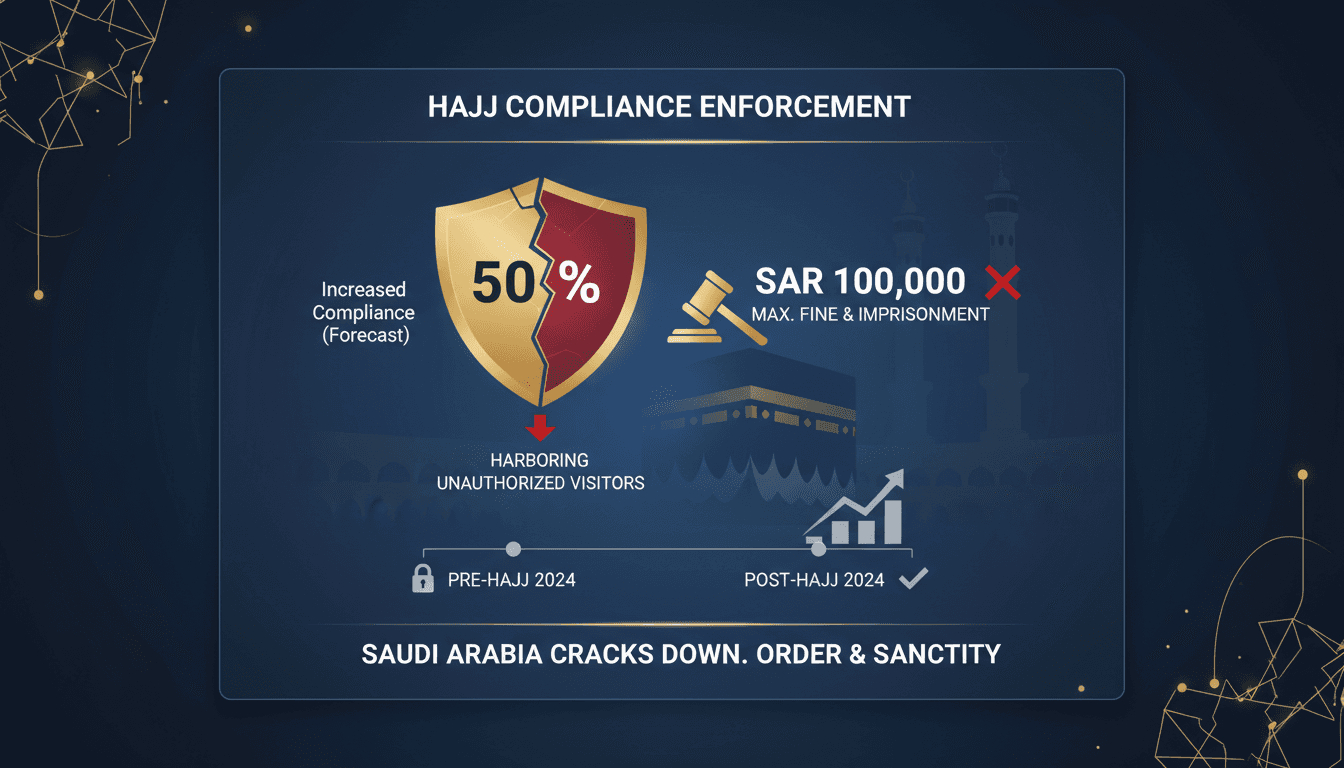 Saudi Arabia enforces strict penalties for harboring non-permitted visitors during Hajj