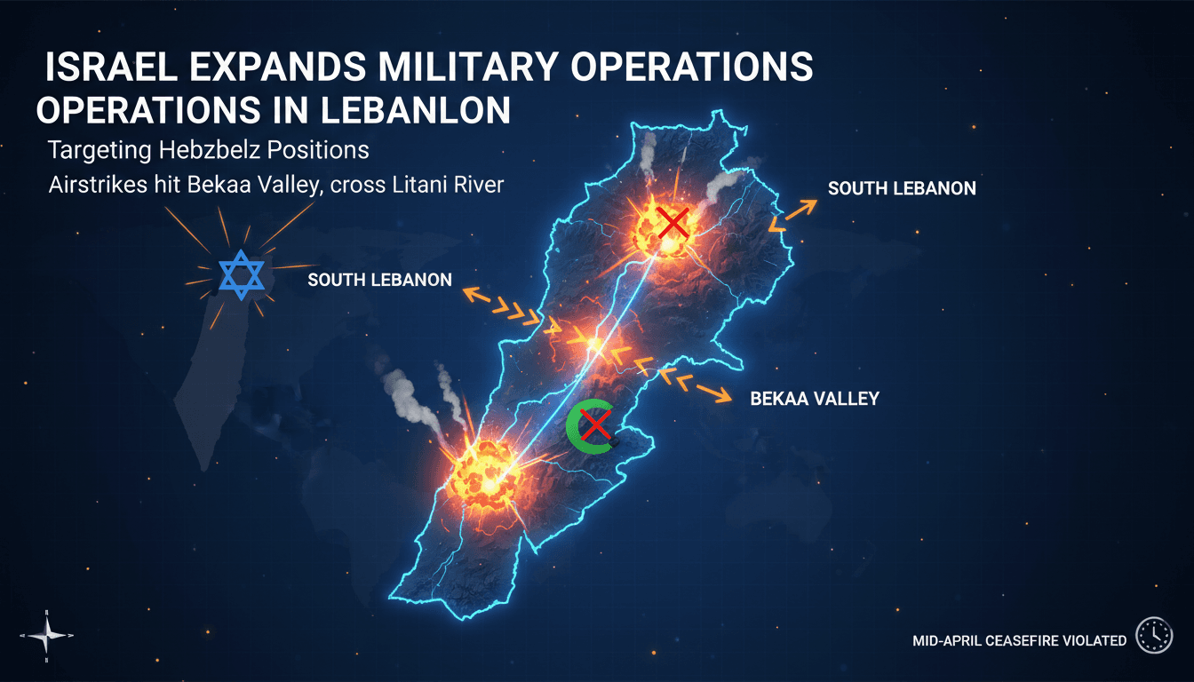 Israel Expands Military Operations in Lebanon Targeting Hezbollah Positions