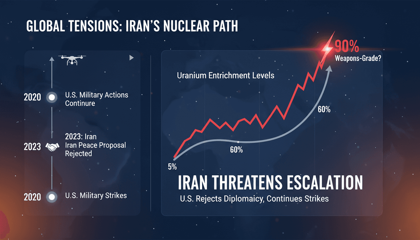 Iran threatens to enrich uranium to weapons-grade levels amid U.S. military tensions