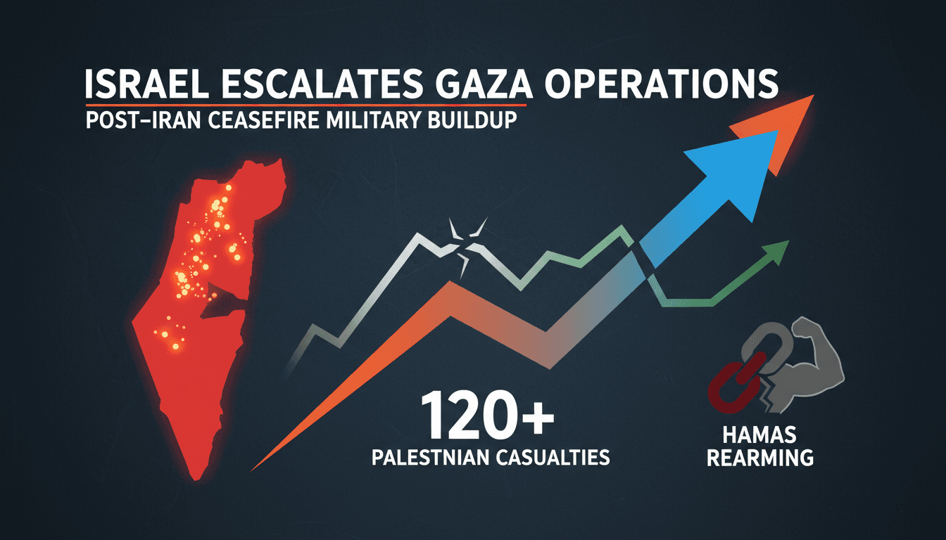 Israel escalates military operations in Gaza following Iran ceasefire