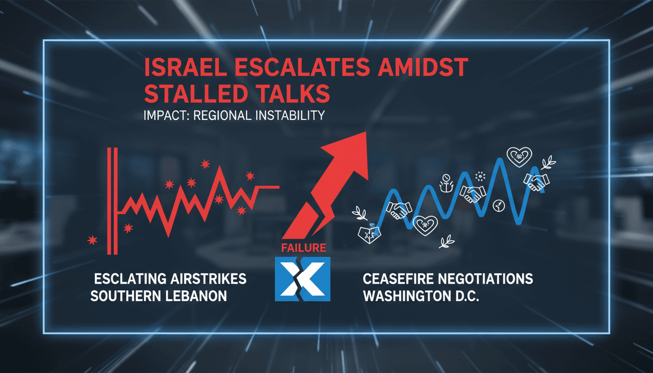 Israeli airstrikes in southern Lebanon during ceasefire talks