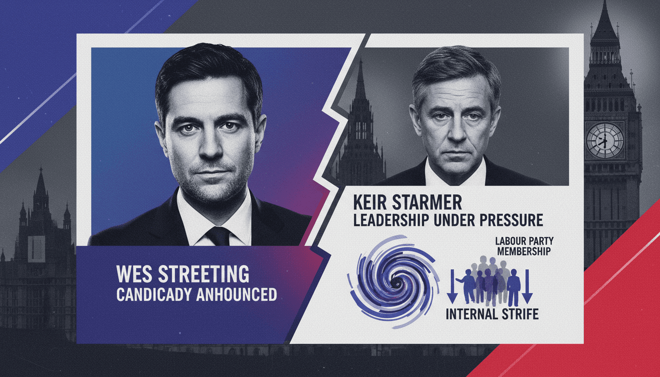 Wes Streeting announcing his candidacy for Labour leadership