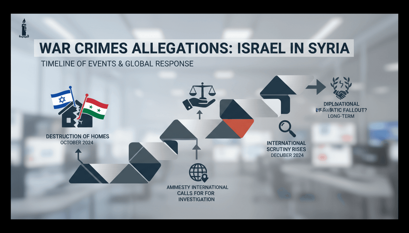 A visual representation of the conflict in southern Syria and allegations against the Israeli army.