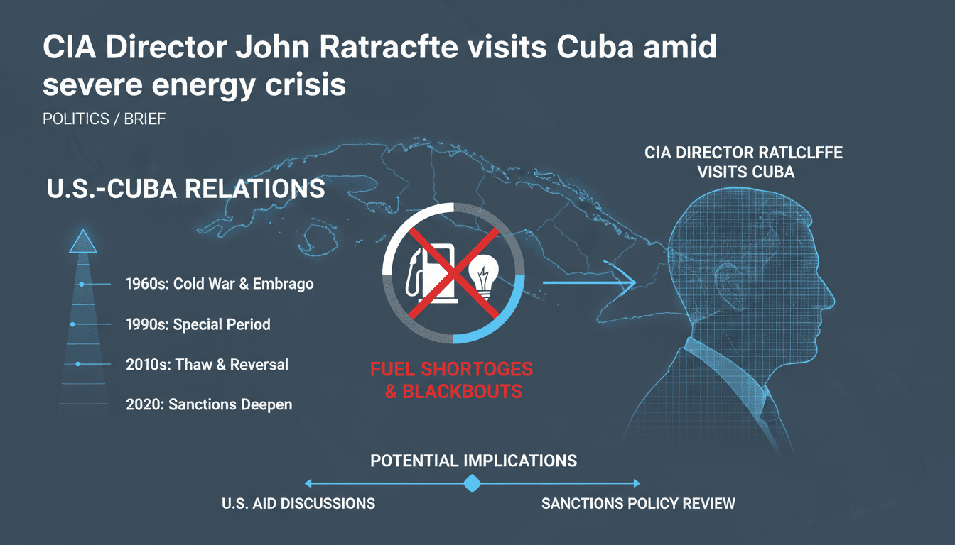 CIA Director John Ratcliffe visits Cuba amid severe energy crisis