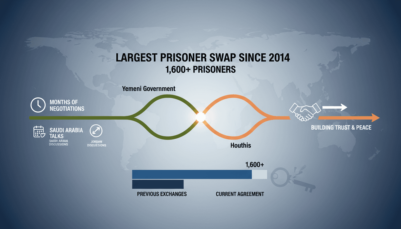 Yemeni government and Houthis agree to largest prisoner swap since 2014