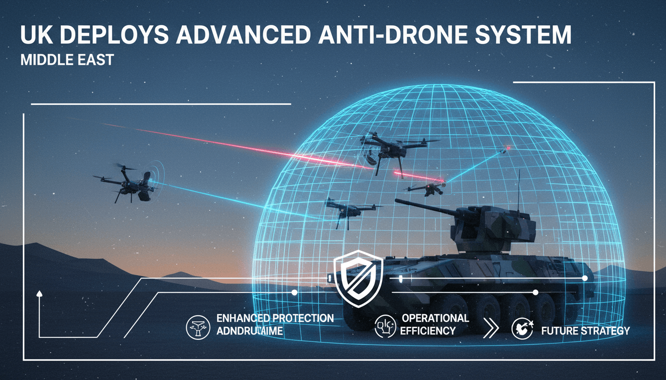 RAF Typhoon jet equipped with APKWS anti-drone system in action.