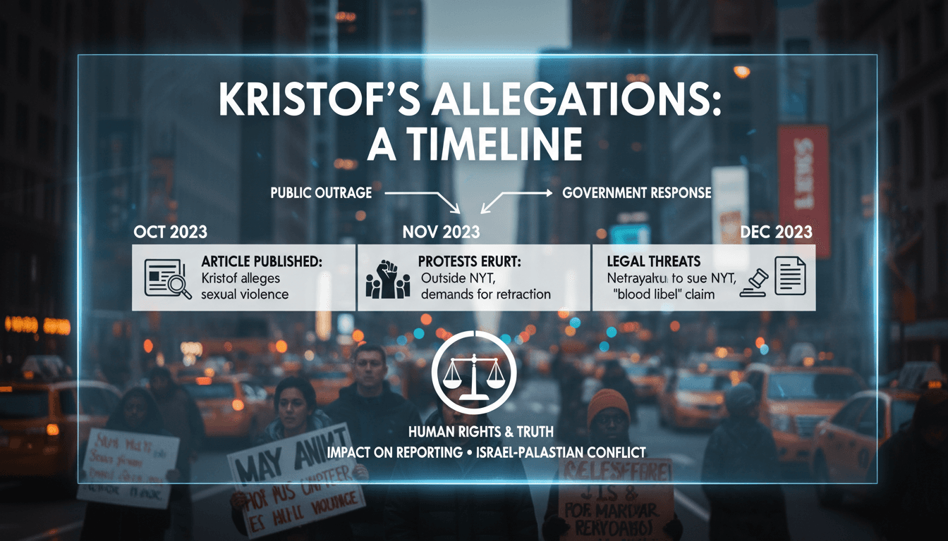 Protests and legal threats emerge over Kristof's allegations against Israel