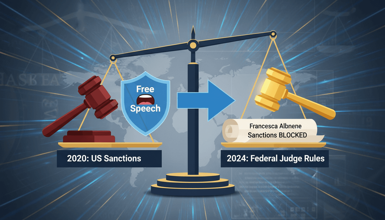 Federal judge blocks sanctions against UN expert Francesca Albanese for free speech violation