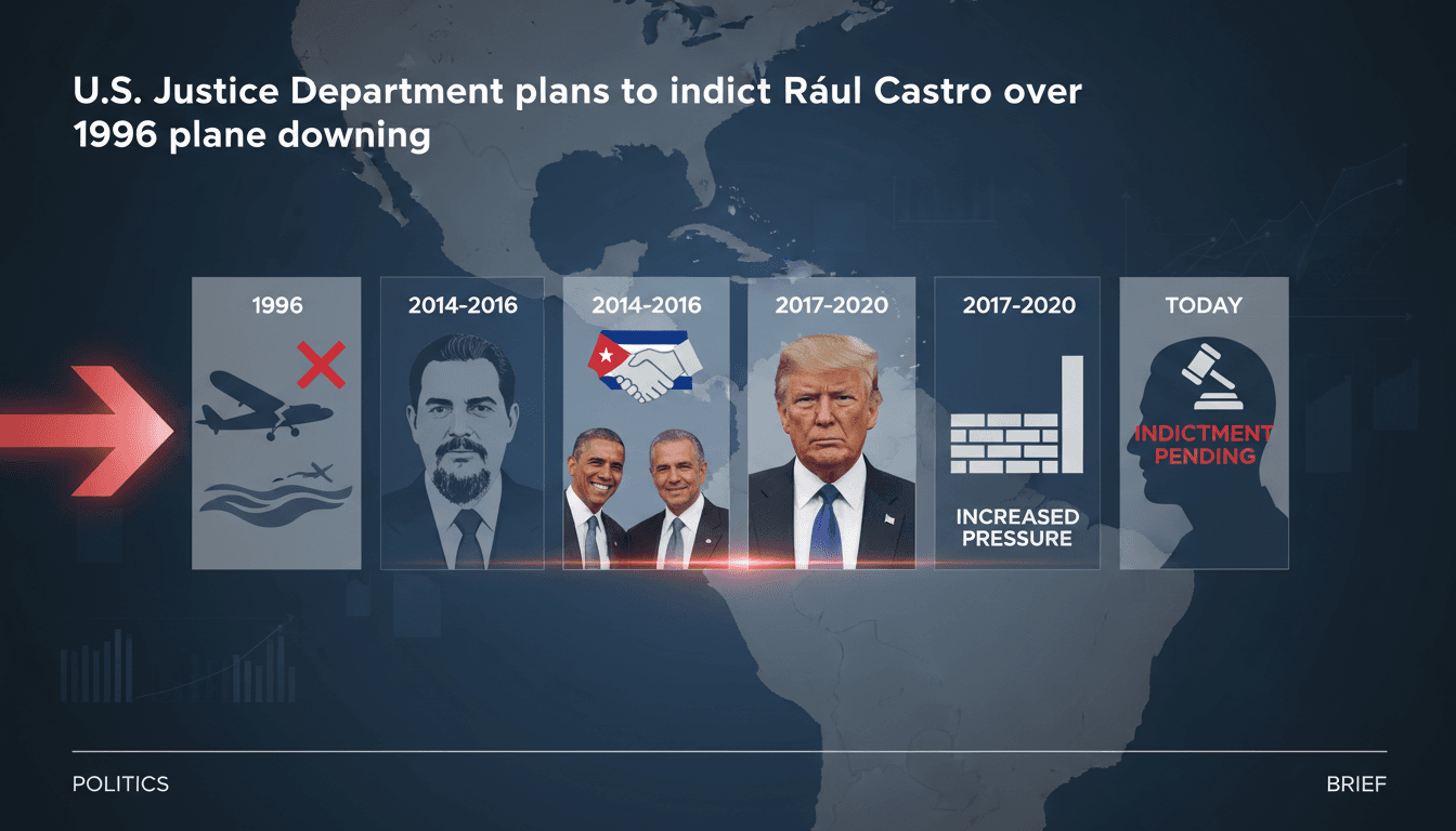 U.S. Justice Department plans to indict Raúl Castro over 1996 plane downing