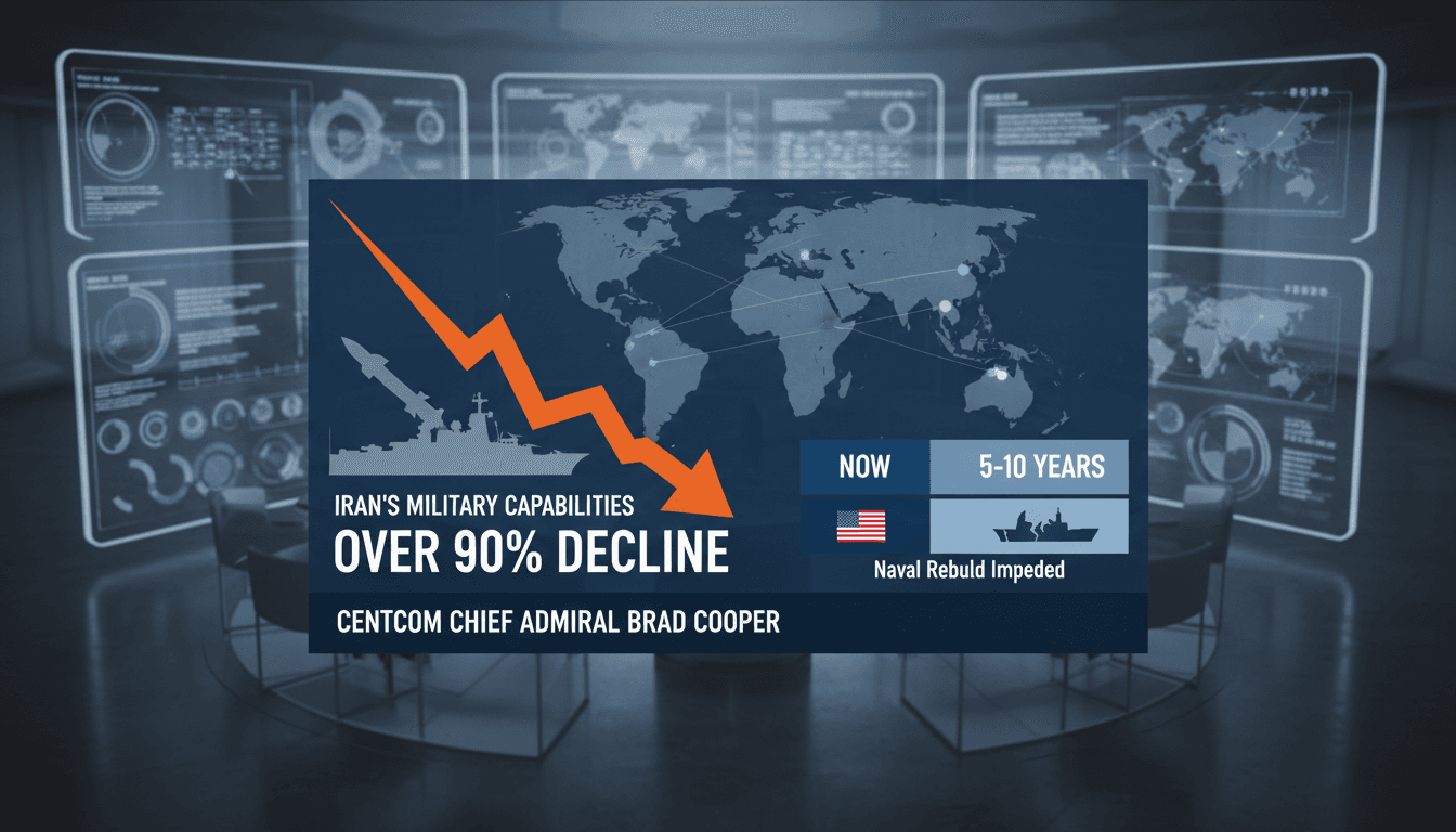 Iran's Military Capabilities Decline by Over 90% According to CENTCOM Chief