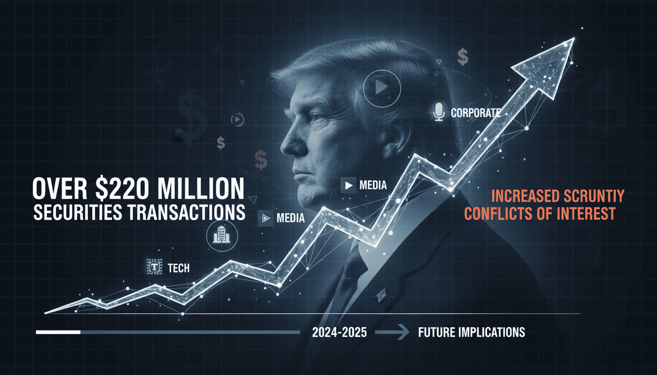 President Trump discussing financial disclosures and investments.