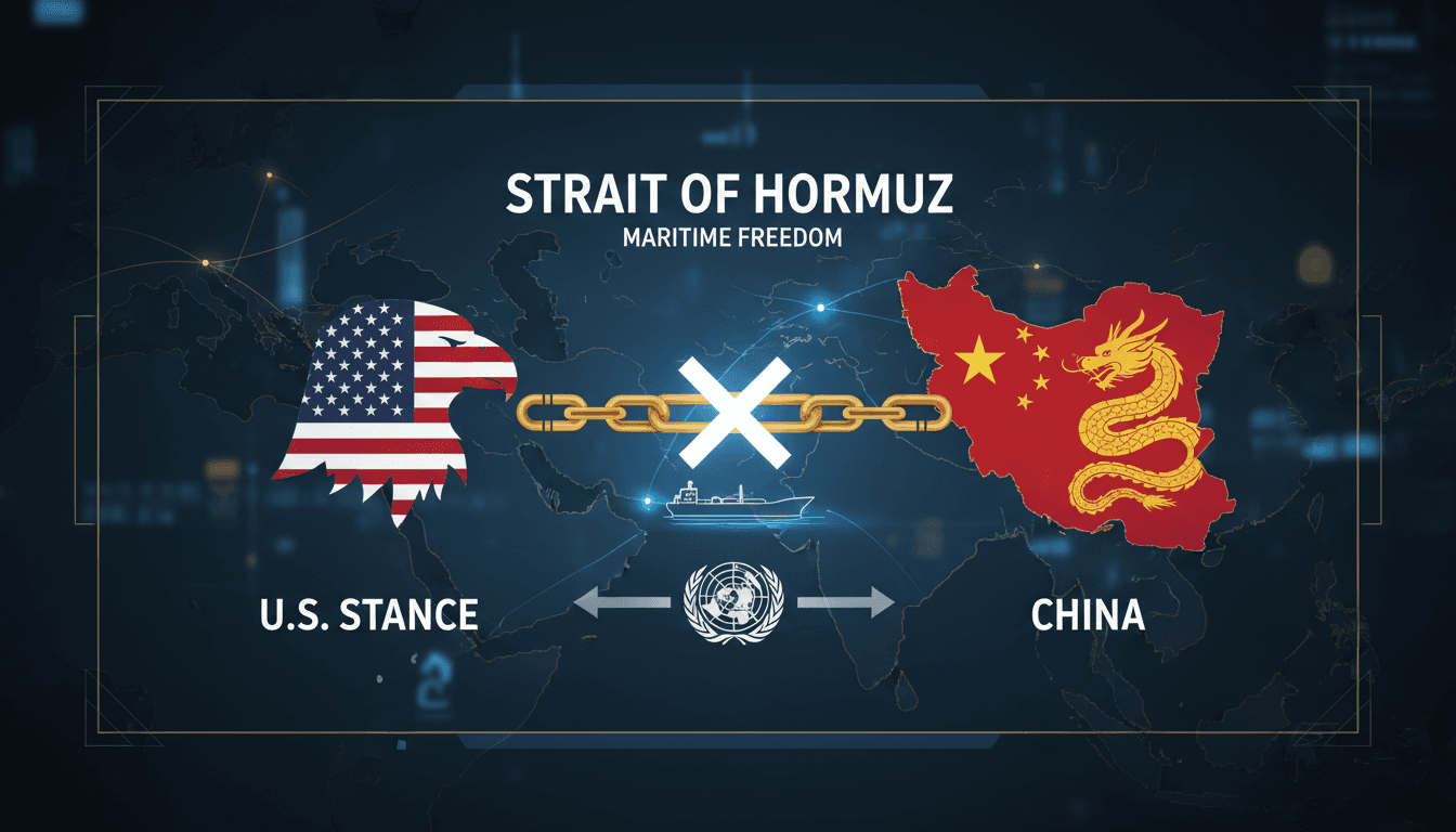 U.S. Secretary of State affirms Washington's stance on Iran and China regarding the Strait of Hormuz