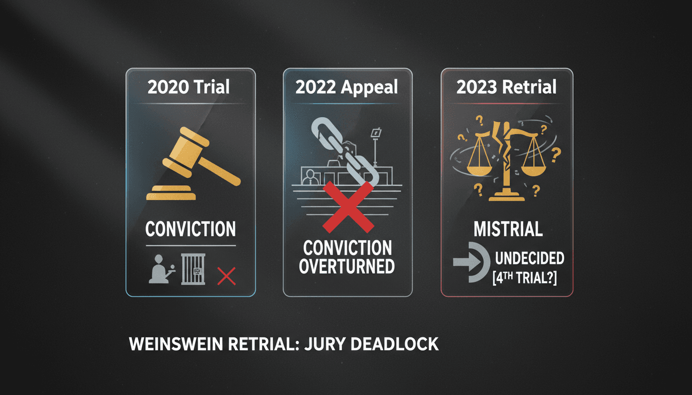 Harvey Weinstein's retrial ends in mistrial after jury deadlock
