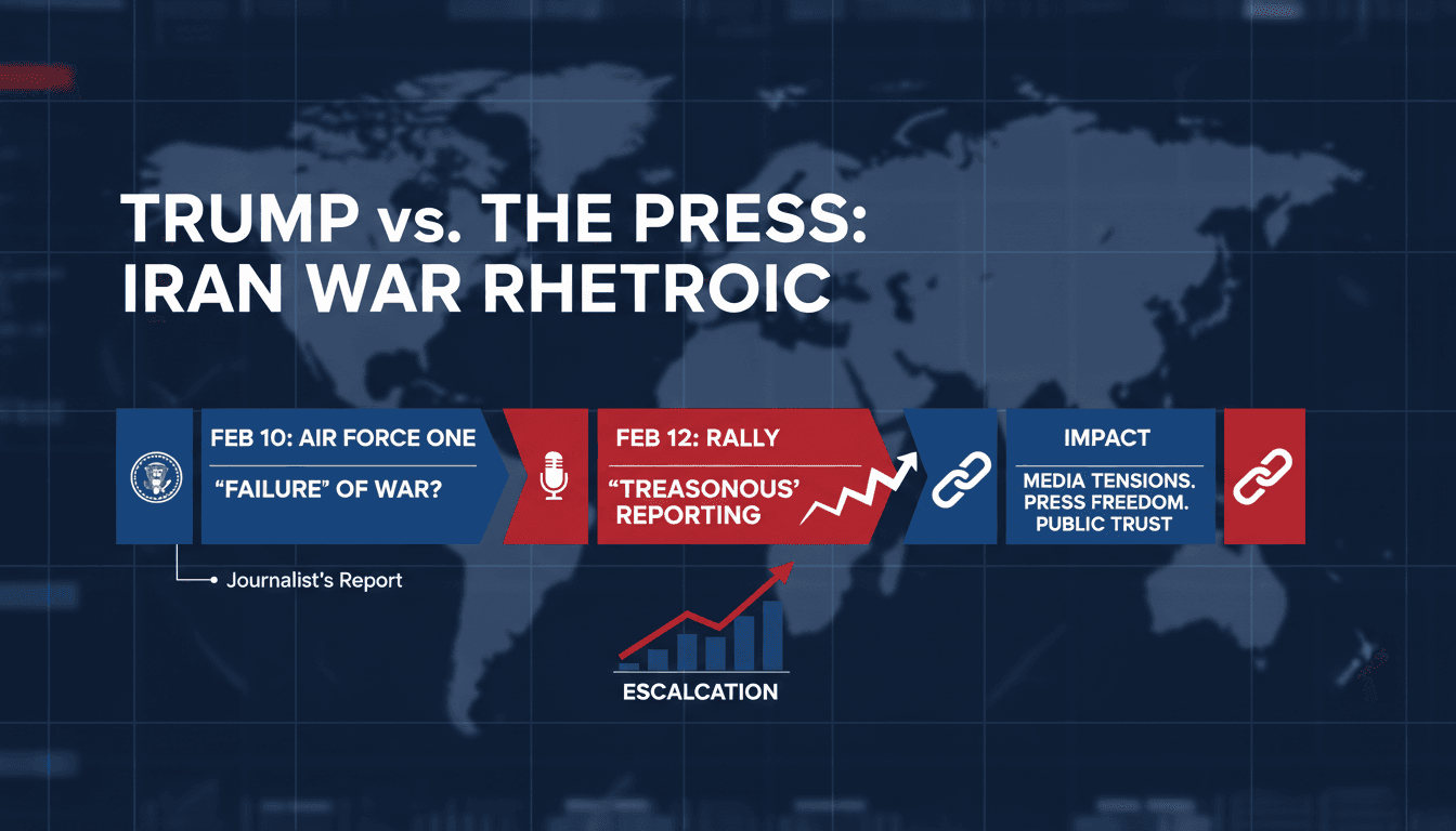 Trump labels journalist's reporting on Iran war as treasonous amid escalating media tensions